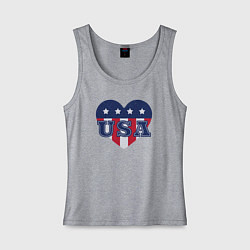 Женская майка Сердце Америки