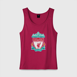 Майка женская хлопок Liverpool fc sport collection, цвет: маджента