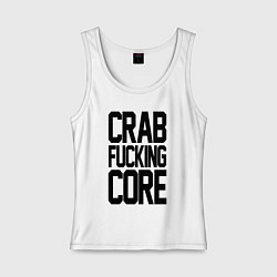 Майка женская хлопок Crabcore, цвет: белый