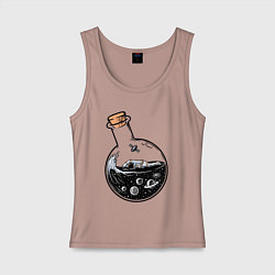 Женская майка Космос в колбе