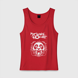 Майка женская хлопок My Chemical Romance rock panda, цвет: красный
