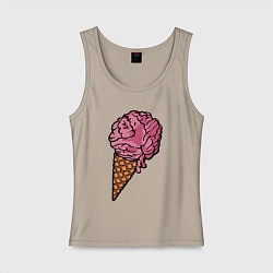 Женская майка Brain ice cream