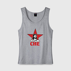 Майка женская хлопок Che Guevara star, цвет: меланж