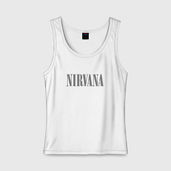 Майка женская хлопок Nirvana black album, цвет: белый