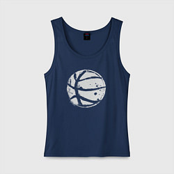 Майка женская хлопок Basket balls, цвет: тёмно-синий