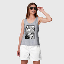 Майка женская хлопок Нана Осаки, цвет: меланж — фото 2