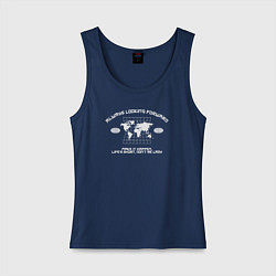Майка женская хлопок Always Looking Forward Streetwear, цвет: тёмно-синий