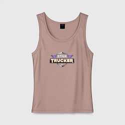 Майка женская хлопок Star Trucker, цвет: пыльно-розовый