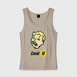 Женская майка Vault boy - covid 19