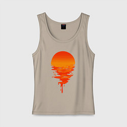 Майка женская хлопок Sunset, цвет: миндальный