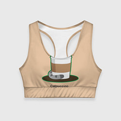 Топик спортивный женский Catpuccino, цвет: 3D-принт