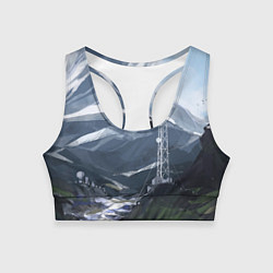 Топик спортивный женский Горы Алтая, цвет: 3D-принт