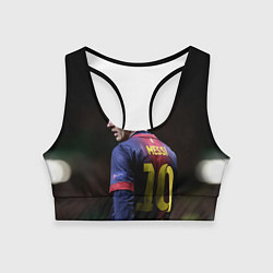 Топик спортивный женский Месси 10, цвет: 3D-принт
