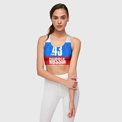 Топик спортивный женский Russia: from 43, цвет: 3D-принт — фото 2