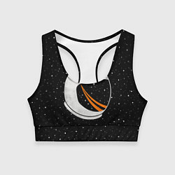Топик спортивный женский Шлем астронавта, цвет: 3D-принт