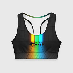 Топик спортивный женский Evolve, цвет: 3D-принт