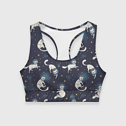 Женский спортивный топ Космокотики