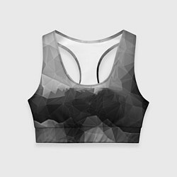 Топик спортивный женский Polygon gray, цвет: 3D-принт