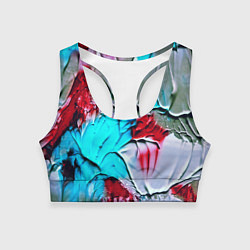 Топик спортивный женский Акварель, цвет: 3D-принт