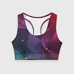 Топик спортивный женский Colorful triangles, цвет: 3D-принт