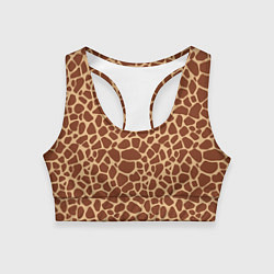 Топик спортивный женский Жираф, цвет: 3D-принт