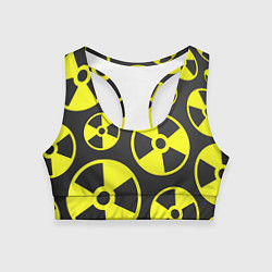Топик спортивный женский Радиация, цвет: 3D-принт