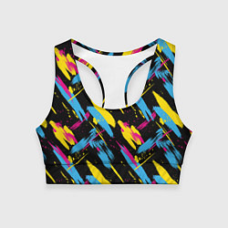 Топик спортивный женский CMYK 80s, цвет: 3D-принт