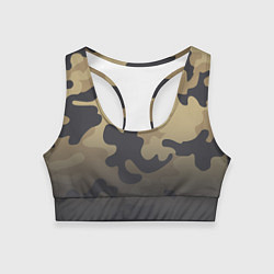 Женский спортивный топ Camouflage Khaki