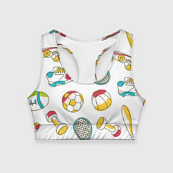 Топик спортивный женский Sport Life, цвет: 3D-принт