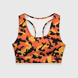 Женский спортивный топ Fashion Orange Camo