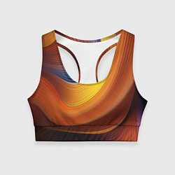 Топик спортивный женский Плавные Линии, цвет: 3D-принт
