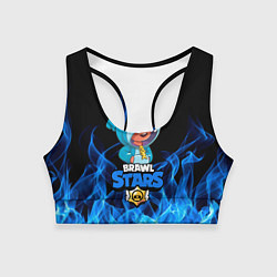 Топик спортивный женский BRAWL STARS LEON, цвет: 3D-принт