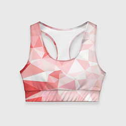 Топик спортивный женский Pink abstraction, цвет: 3D-принт