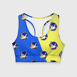 Топик спортивный женский Sonic - Соник, цвет: 3D-принт