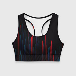 Топик спортивный женский Red & Black, цвет: 3D-принт