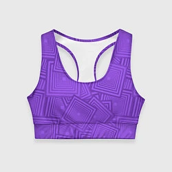 Топик спортивный женский Квадраты в квадратах, цвет: 3D-принт