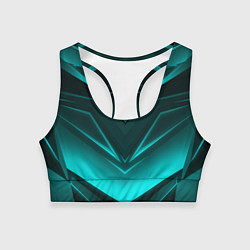 Топик спортивный женский NEON GEOMETRY STRIPES, цвет: 3D-принт