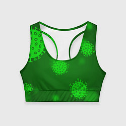 Топик спортивный женский CORONA-19, цвет: 3D-принт