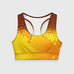 Топик спортивный женский ПИВО, цвет: 3D-принт