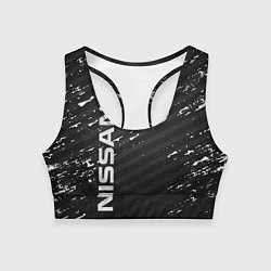 Топик спортивный женский NISSAN, цвет: 3D-принт