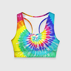 Топик спортивный женский TIE-DYE СТЕНА, цвет: 3D-принт