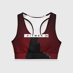 Топик спортивный женский Hitman III, цвет: 3D-принт