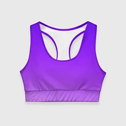 Топик спортивный женский Фиолетовый космос, цвет: 3D-принт