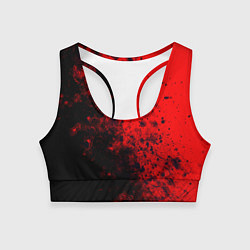 Топик спортивный женский Пятна Крови, цвет: 3D-принт