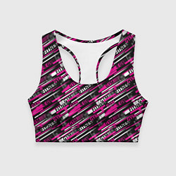 Топик спортивный женский FITNESS, цвет: 3D-принт