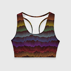 Топик спортивный женский Радуга, цвет: 3D-принт