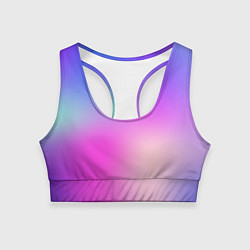 Топик спортивный женский Неоновая голографиия, цвет: 3D-принт