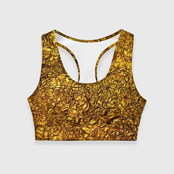 Топик спортивный женский Сусальное золото, цвет: 3D-принт