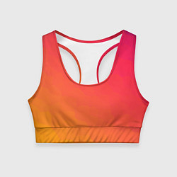 Топик спортивный женский Градиент заря, цвет: 3D-принт