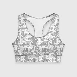 Топик спортивный женский Геометрический лабиринт, цвет: 3D-принт